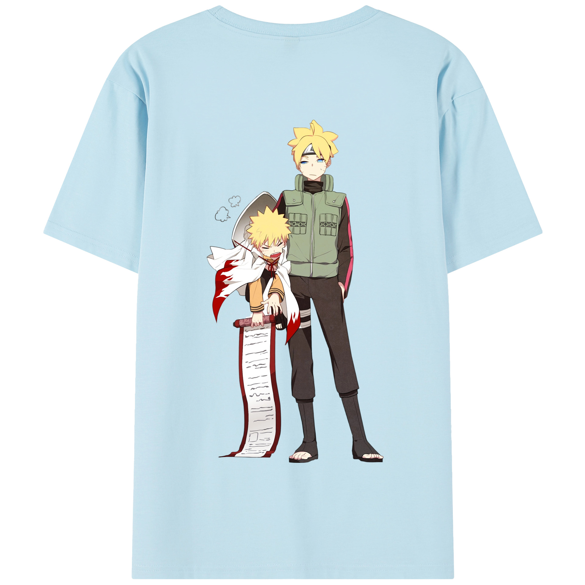 （画像用） NARUTO -ナルト- 波風 ミナト Namikaze Minato 綿100％半袖Tシャツ（背面プリント）